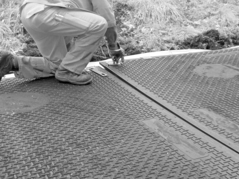 Baustraße im Gleisbau - Zugspitzbahn in Garmisch-Patenkirchen