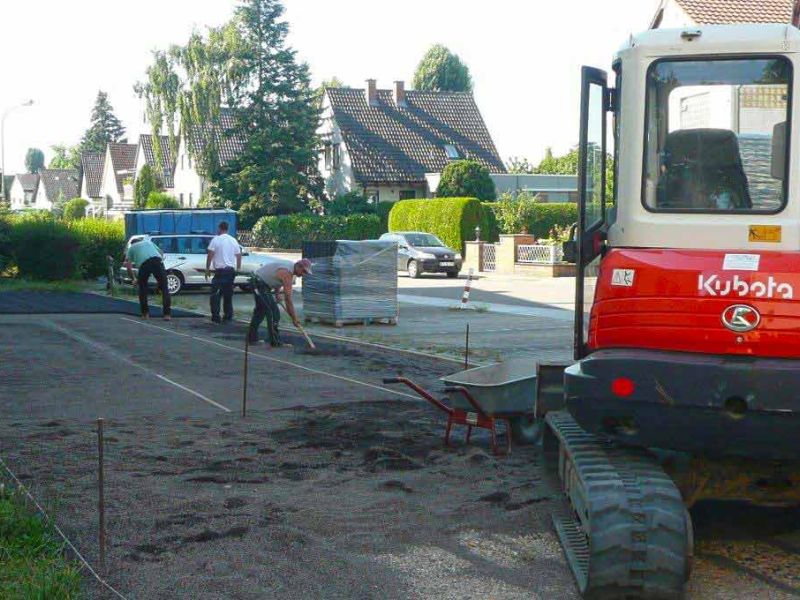 Bodenbefestigung eines Rettungsweg, Feuerwehrzufahrt mit dem Bodengitter BG50
