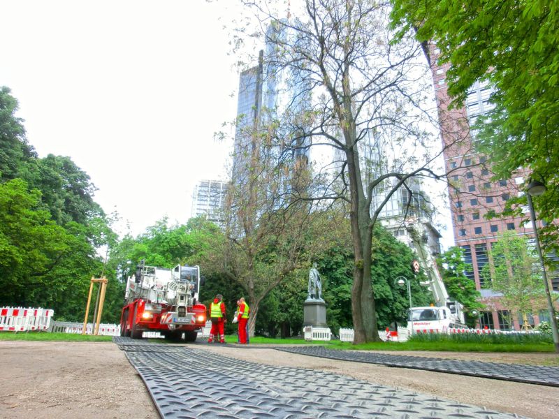 Bodenschutz für das Wolkenkratzer Festival in Frankfurt/Main