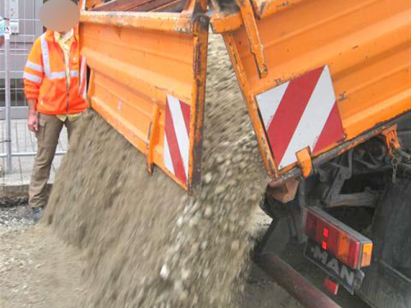 Kieswaben KW50 zur Herstellung eines tragfähigen Straßenunterbau