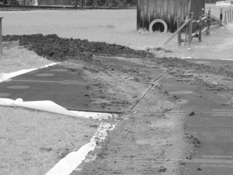 Baustraße im Gleisbau - Zugspitzbahn in Garmisch-Patenkirchen