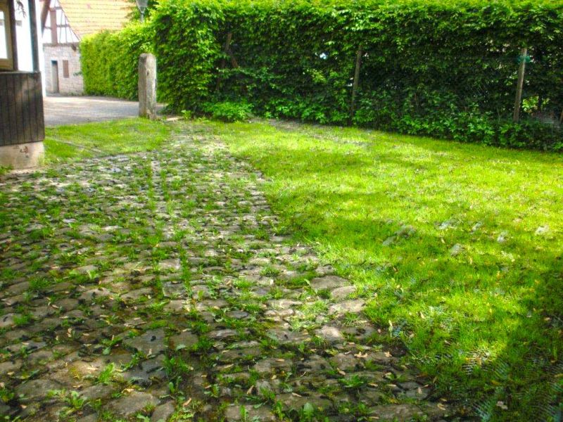 Dauerhafte Rasenverstärkung eines Pfarrgarten für Feste und Feierlichkeiten