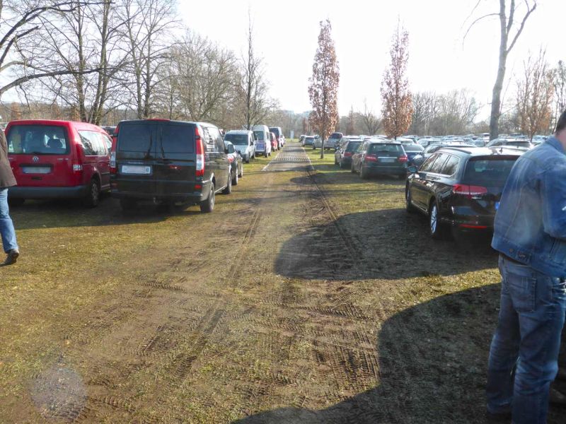 Fahrplatten für den Besucherparkplatz der ISH Messe 2015 in Frankfurt