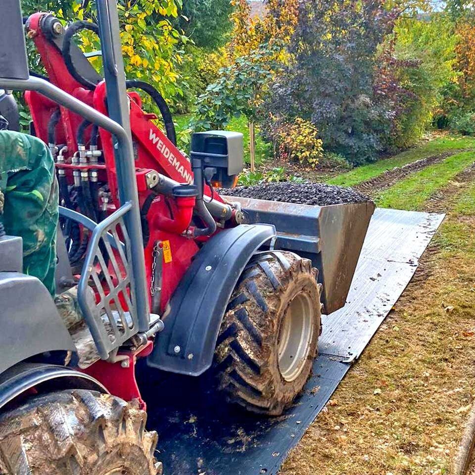 v:tek Mini Fahrplatten, Robuste & bruchstabile Fahrplatte aus HDPE Kunststoff mit Profilierung.