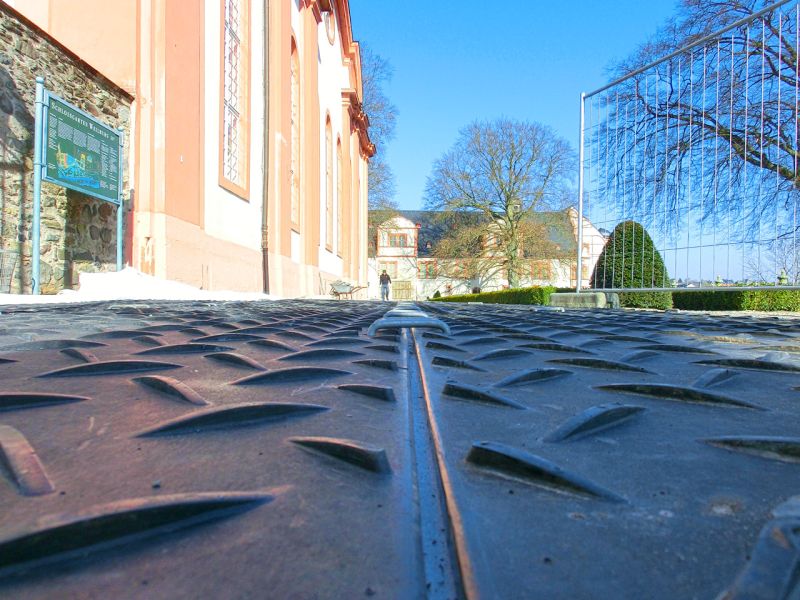Mobile Baustraße im Schlosspark Weilburg