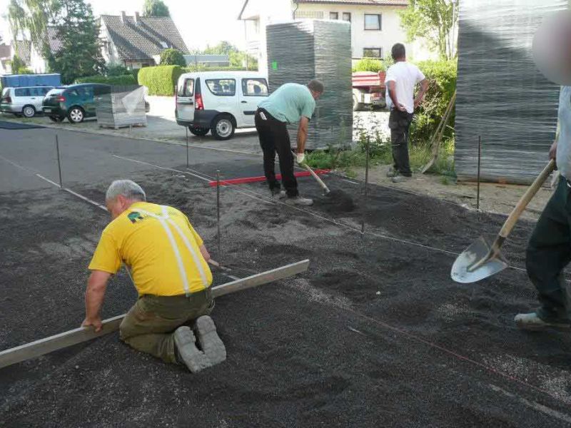 Bodenbefestigung eines Rettungsweg, Feuerwehrzufahrt mit dem Bodengitter BG50