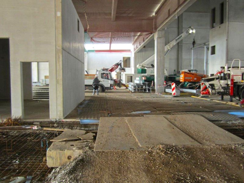 Fahrplatten als Bodenschutz - Neubau Hochregallager 1/2