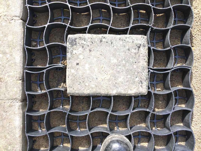 Verlegung des Bodengitter BG50 zur Herstellung eines begrünten PKW Stellplatz