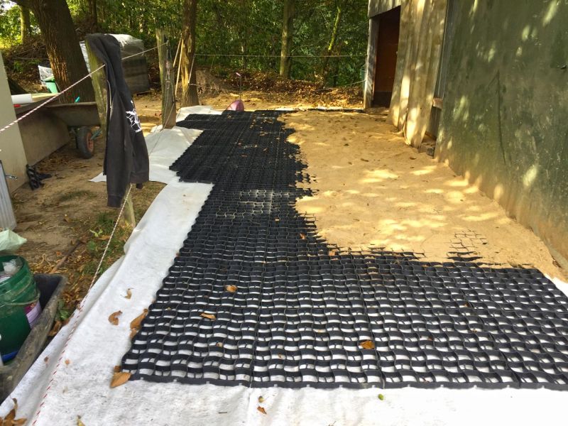 Futterplatz, Paddock und Offenstall - Matschfreie Bodenbefestigung ohne Unterbau