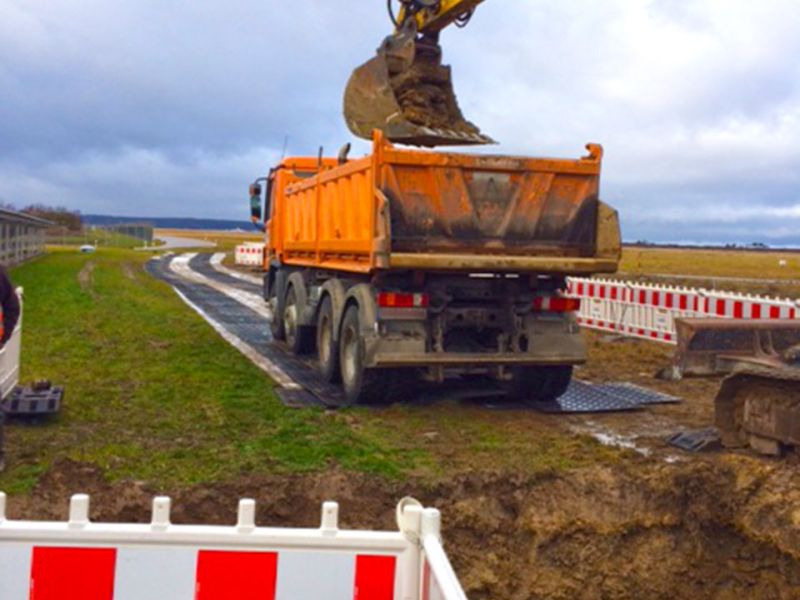 Mobile Baustrasse von Securatek zur Rohrsanierung bzw. Kanalsanierung einer Rohrleitung