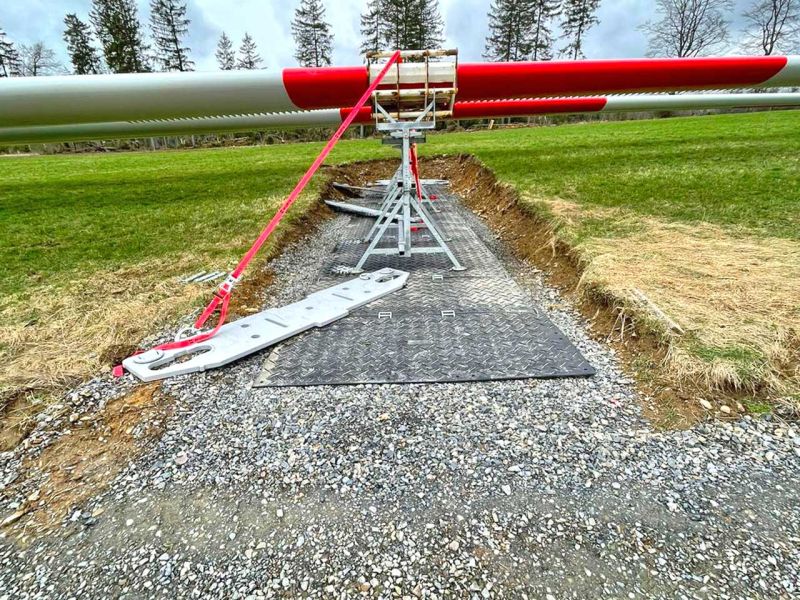 Lastverteilplatten aus Kunststoff für die Umladefläche von Windradflügeln