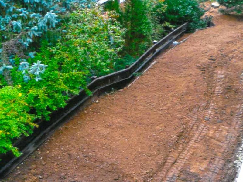 Bodengitter zur Stabilisierung und Erosionsschutz von Rindenmulch bzw. Holzschnitzel