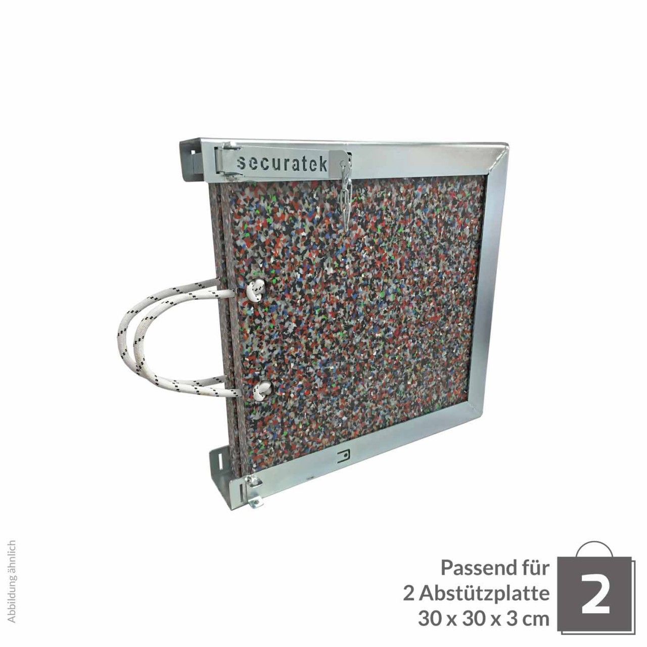 Abstützplattenhalterung Doppel 300x300x30cm