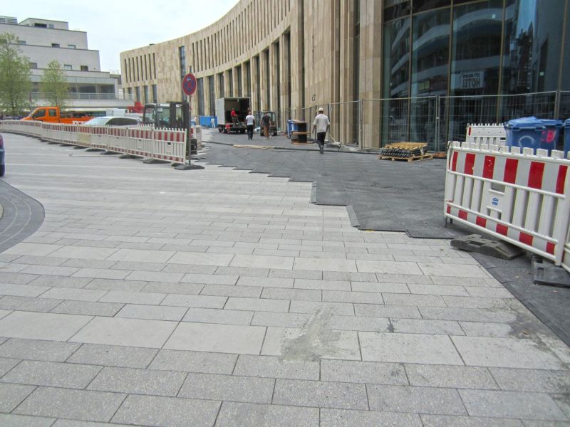 Mobile Baustraße als Pflasterschutz in Recklinghausen, NRW