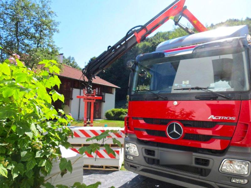 Baustraße zur Renovierung eines Gebäudes in Landshut