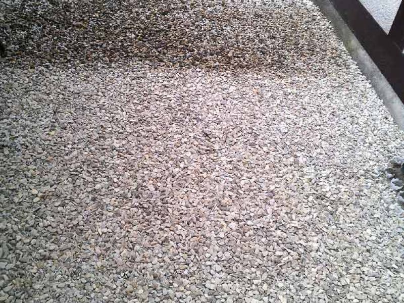 Neugestaltung eines Kiesweg vor einem Hauseingang mit dem Kiesgitter KG30