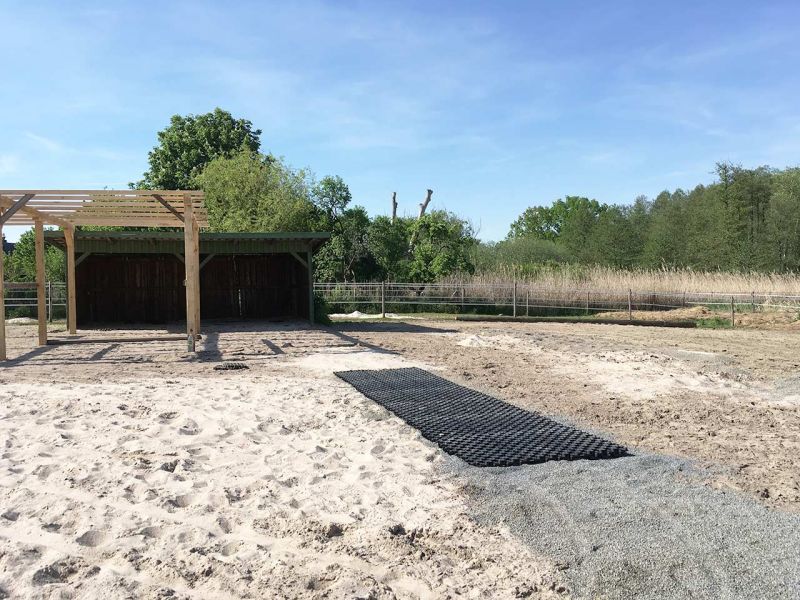 Vorhandene Pferdeanlage zu einem Trail umwandeln mit den Paddockplatten PP60