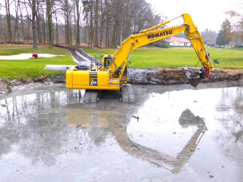 Mobile Baustraße als Bodenschutz bei Kettenfahrzeugen