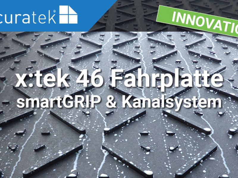 x:tek 46 Hochleistungs-Fahrplatten mit smartGRIP und Kanal-System