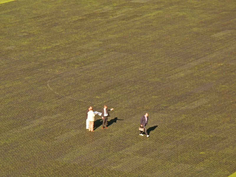 Rasenschutz für ein Event im Fussballstadion mit dem Rasengitter RG24