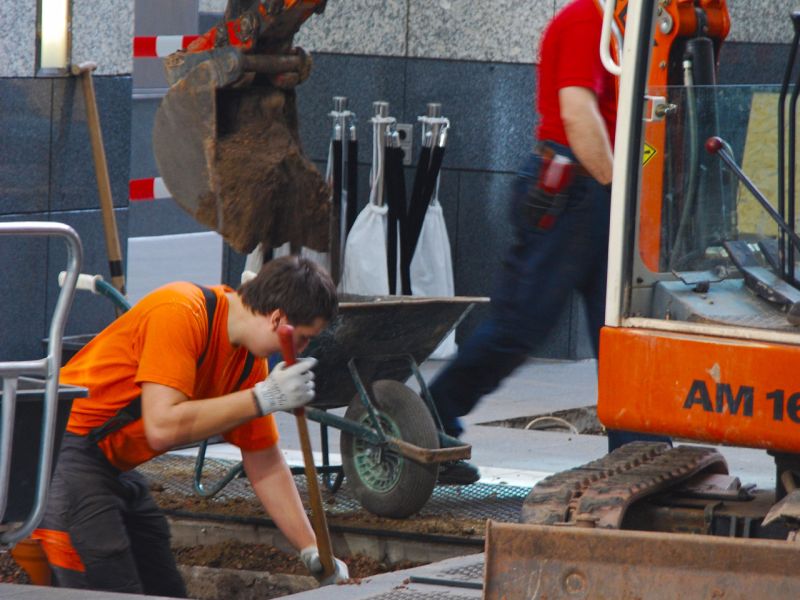 Temporärer Bodenschutz in einem Geschäftsgebäude