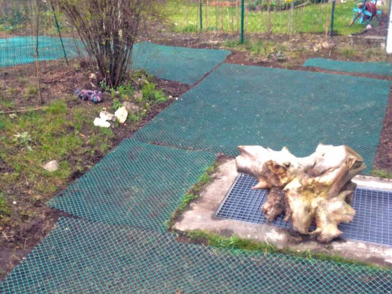 Rasennetz RN640 als Wühlschutz / Buddelschutz für die Haustierhaltung im Garten