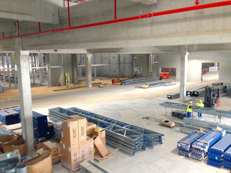 Fahrplatten als Bodenschutz - Neubau Hochregallager 2/2