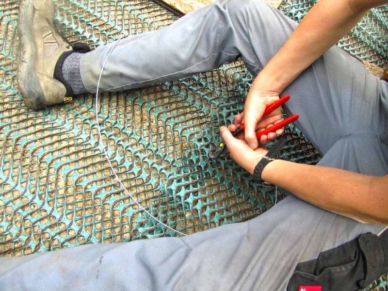 Rasennetz zur Rasenverstärkung eines Rasenparkplatz aus Rollrasen