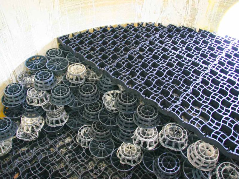 Verwendung des Bodengitter BG50 im Entschwefler einer Biogasanlage mit Rindergülle