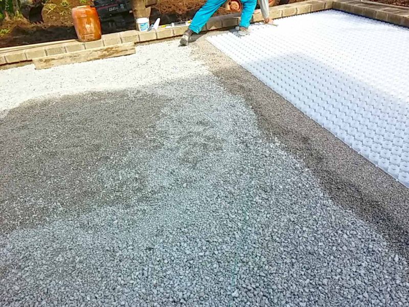 Kiesgitter KG30 zur Befestigung eines Hof und Einfahrt mit Kies