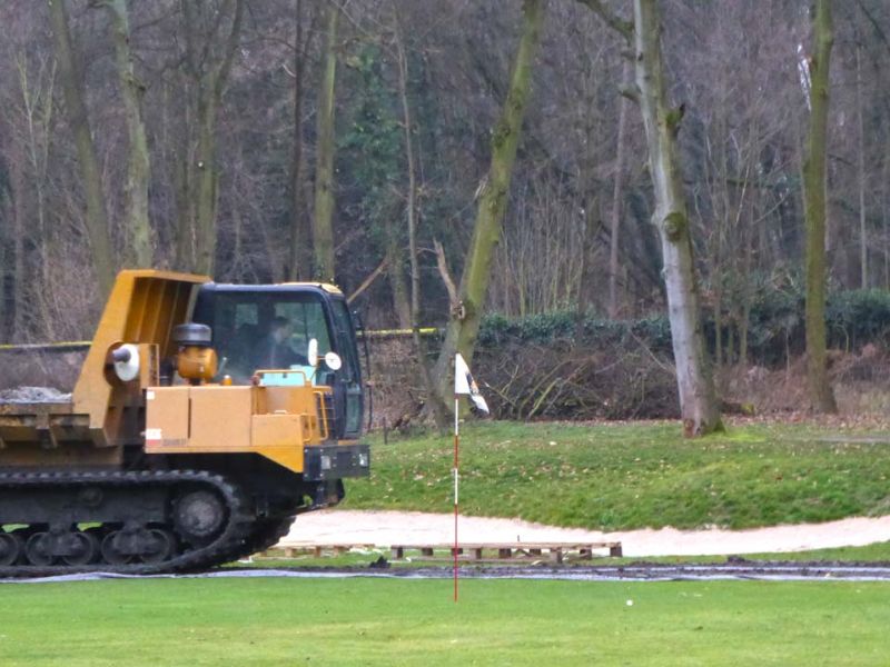 Mobile Baustraße als Bodenschutz bei Kettenfahrzeugen