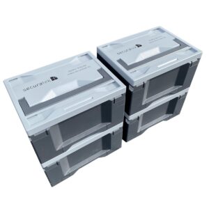 System-Koffer zur Aufbewahrung und Transport von Verbindern und Klammern für Fahrplatten und Bodenschutzplatten