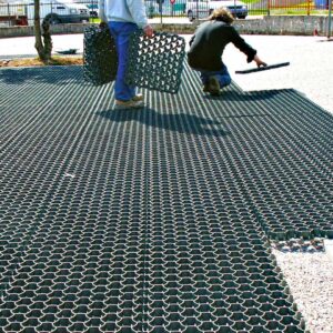 Rasenwabe RW40 Grün · 0,25 m² · 500 x 500 x 40 mm · 350,0 t/m² · 0,80 kg · 1,00mm Profilierung · 16 Kopplungen · On-Sub Verlegung · Drainage