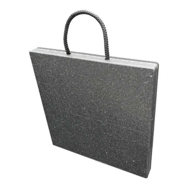 Abstützplatte aus Kunststoff mit Anti-Rutsch Gummierung auf der Unterseite von 300x300x30mm bis 600x600x60mm, hochbelastbar, druckstabil und langlebig