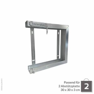 Abstützplattenhalterung Doppel 300x300x30cm