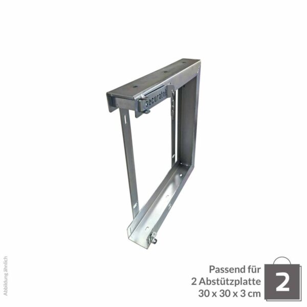 Abstützplattenhalterung Doppel 300x300x30cm