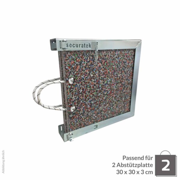 Abstützplattenhalterung Doppel 300x300x30cm