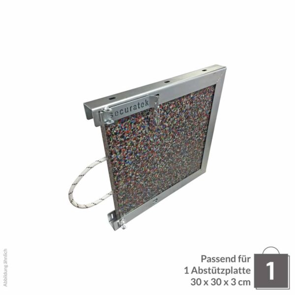 Abstützplattenhalterung Einzel 300x300x30cm