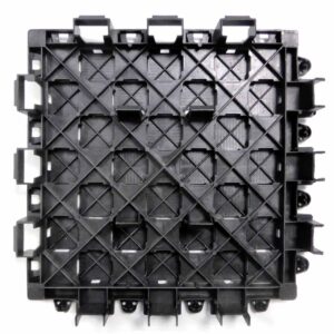 Ankergitter AG60, 400 x 400 x 60 mm, 0,9 kg. Bodengitter mit integrierten Ankerelementen, Drainagefunktion & extremer Lastverteilung. Profilierte Oberfläche.