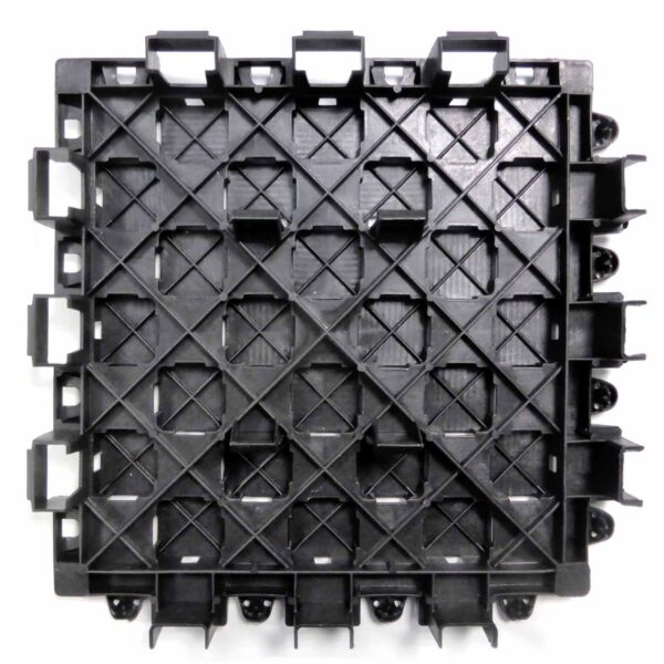 Ankergitter AG60, 400 x 400 x 60 mm, 0,9 kg. Bodengitter mit integrierten Ankerelementen, Drainagefunktion & extremer Lastverteilung. Profilierte Oberfläche.