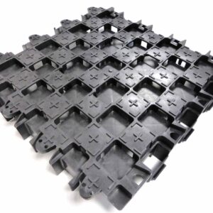 Ankergitter AG60, 400 x 400 x 60 mm, 0,9 kg. Bodengitter mit integrierten Ankerelementen, Drainagefunktion & extremer Lastverteilung. Profilierte Oberfläche.