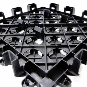 Ankergitter AG60, 400 x 400 x 60 mm, 0,9 kg. Bodengitter mit integrierten Ankerelementen, Drainagefunktion & extremer Lastverteilung. Profilierte Oberfläche.