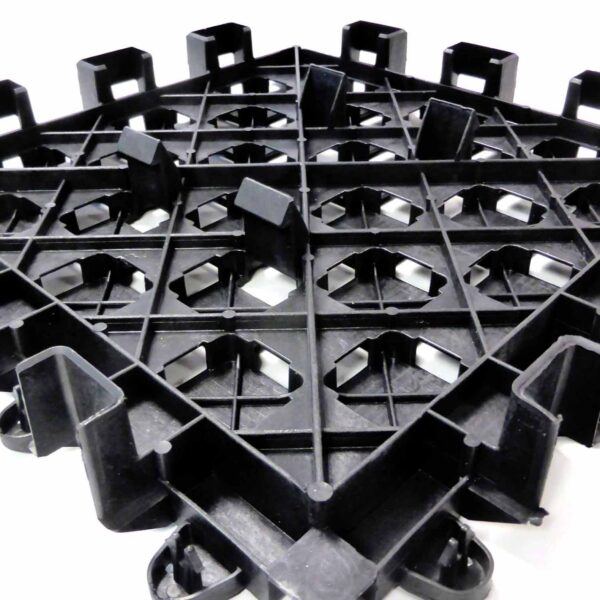 Ankergitter AG60, 400 x 400 x 60 mm, 0,9 kg. Bodengitter mit integrierten Ankerelementen, Drainagefunktion & extremer Lastverteilung. Profilierte Oberfläche.