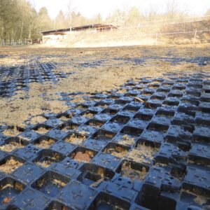 Ankergitter AG60, 400 x 400 x 60 mm, 0,9 kg. Bodengitter mit integrierten Ankerelementen, Drainagefunktion & extremer Lastverteilung. Profilierte Oberfläche.