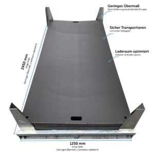 e:tek EVO Fahrplatten-Set mit 10, 20 oder 30 Fahrplatten aus Kunststoff inkl. Stahlpalette als Transportbox.