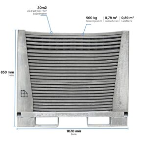 Bodenmatte FastFloor FF27 · 975 x 825 x 27 mm · 4-seitig umlaufendes Falznut zur nahtlosen Verzahnung bzw. Verbindung der Matten und Rampen miteinander.