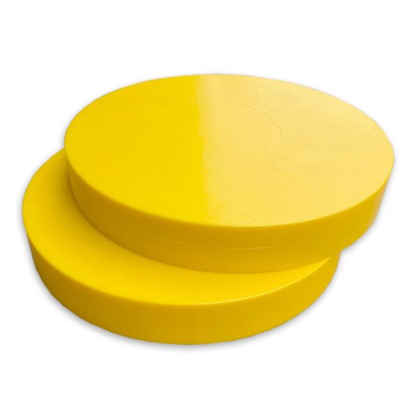 HiViz Adapterplatte für Steckplatten in leuchtend gelber Farbe für erhöhte Sicherheit & Sichtbarkeit von Abstützplatten im öffentlichen Raum.