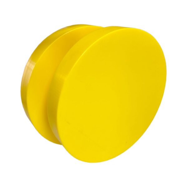 HiViz Adapterplatte für Steckplatten in leuchtend gelber Farbe für erhöhte Sicherheit & Sichtbarkeit von Abstützplatten im öffentlichen Raum.