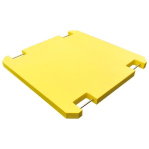 Druckstabile Kranabstützplatte als Lastverteilerplatte für Kranstützen und Kranausleger von Kranfahrzeugen zur sicheren Kranabstützung.