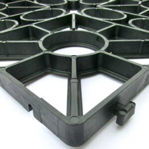 Rasengitter RG24 · 0,25 m² · 500 x 500 x 24 mm · 1,00 kg · Belastbar bis ca. 100 t/m² · On-Top Verlegung ohne Unterbau · Rasenbefestigung